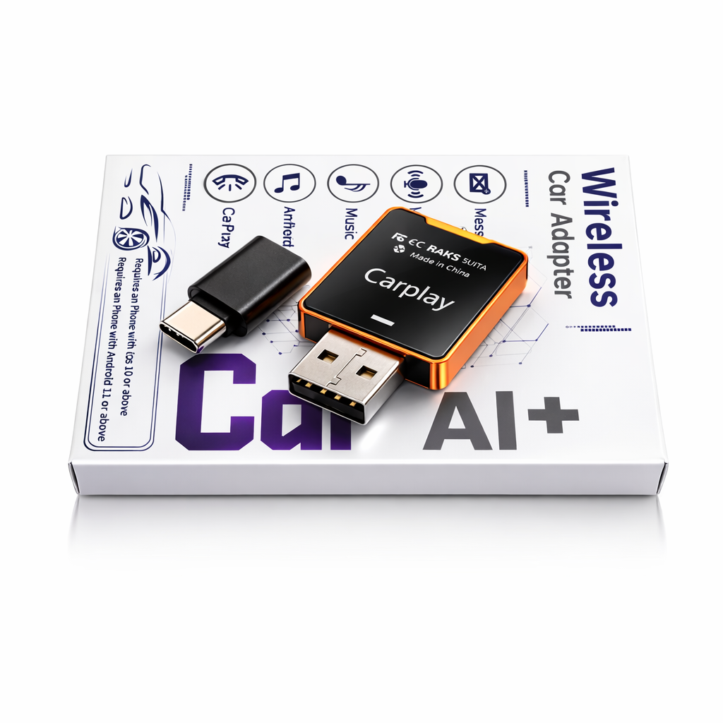 AI+ Wireless Apple & Android CarPlay Adapter
Verwandle dein CarPlay in 10 Sekunden kabellos