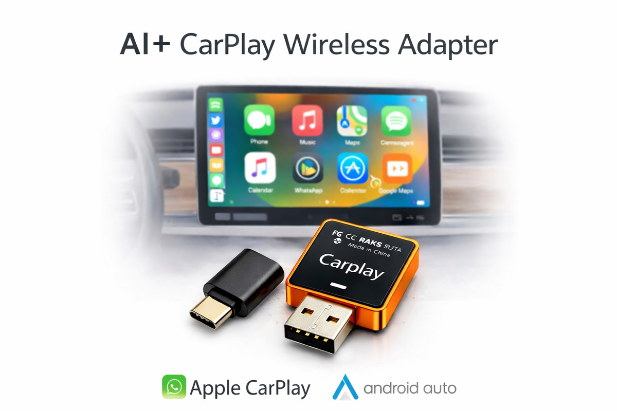 AI+ Wireless Apple & Android CarPlay Adapter
Verwandle dein CarPlay in 10 Sekunden kabellos