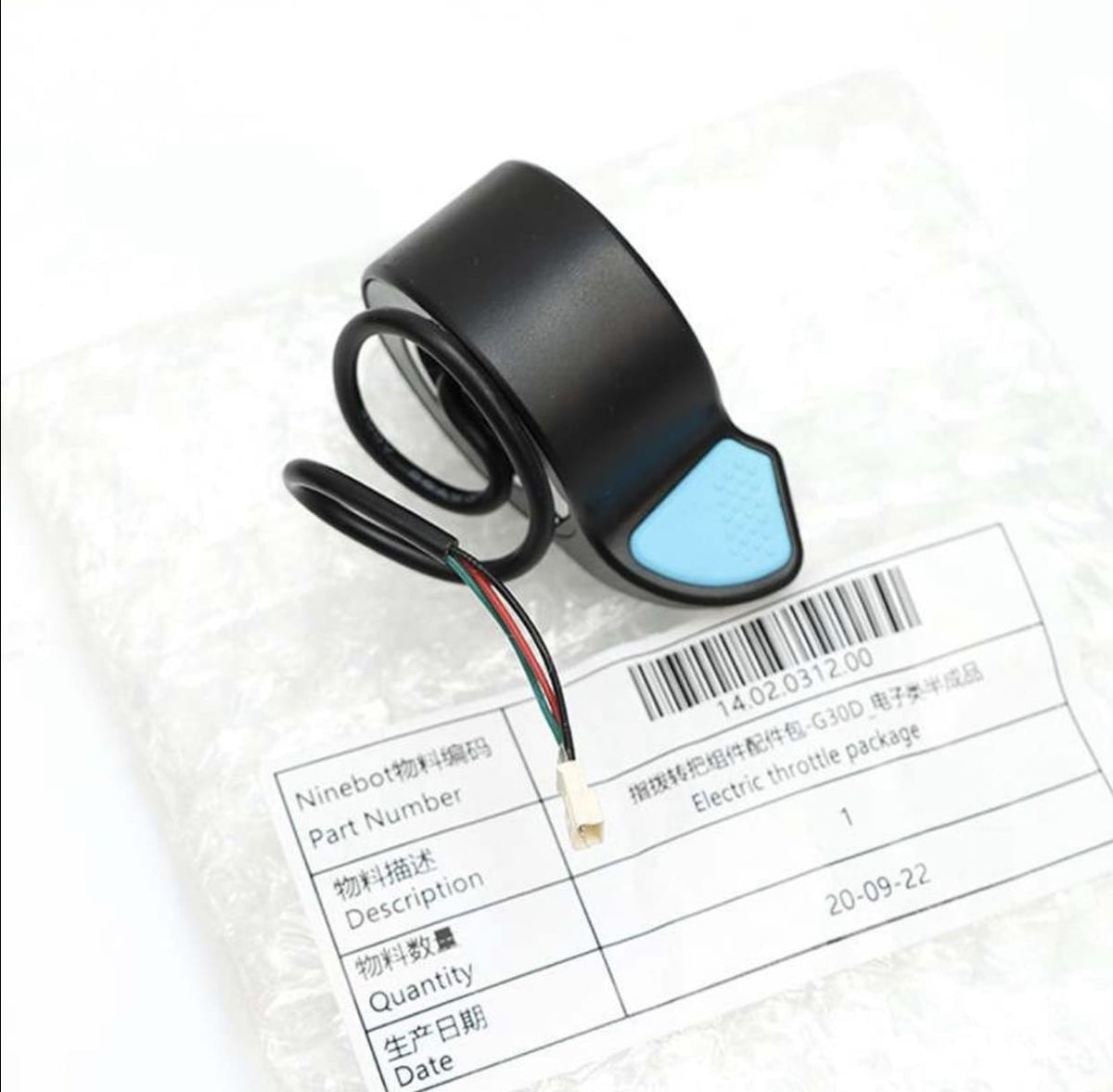 Ninebot Max G30D Original  Gasgriff, Gashebel blau
